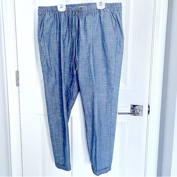 Chambray Drawstring Jcrew Pants - Picture 1 of 2